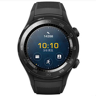 京聪商城HUAWEI WATCH 2 华为第二代智能运动手表蓝牙版 蓝牙通话 GPS心率FIRSTBEAT运动指导 NFC支付 碳晶黑 总代理批发